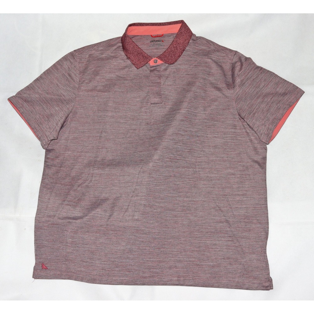 UNTUCKit Hannifer Men's Short Sleeve Preppy Casual Polo Shirt‎ Size 2XL